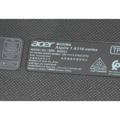 PORTATIL 14p ACER ASPIRE 1 A114 / CELERON N4500 1.1GHz / 60GB SSD / 4GB RAM