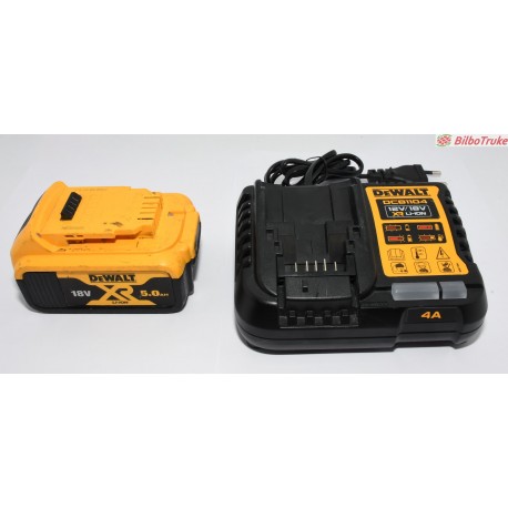 BATERIA DEWALT XR 18V 5.0AH + CARGADOR DCB1104