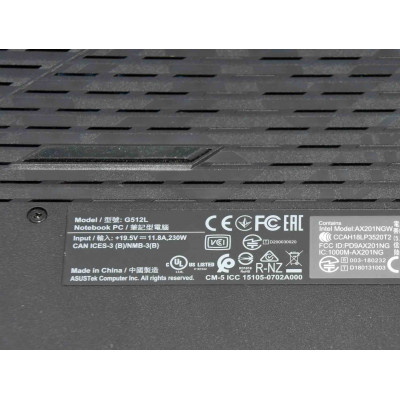 PORTATIL GAMING ASUS ROG G512L / i7-10750H 2.6GHz / 500GB SSD / 16GB RAM