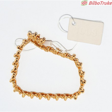 PULSERA TOUS BOLD BEAR BAÑO 18K