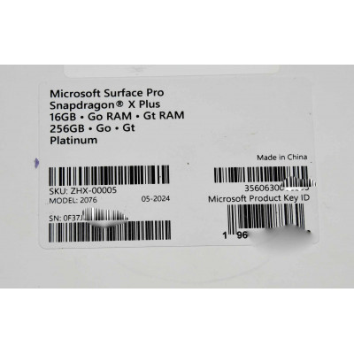 MICROSOFT SURFACE PRO 11 2076 / SNAPDRAGON X PLUS / 256GB ROM / 16GB RAM PRECINTADO