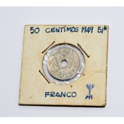 MONEDA 50 CENTIMOS 1949 FLECHAS INVERTIDAS