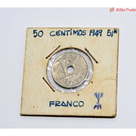 MONEDA 50 CENTIMOS 1949 FLECHAS INVERTIDAS