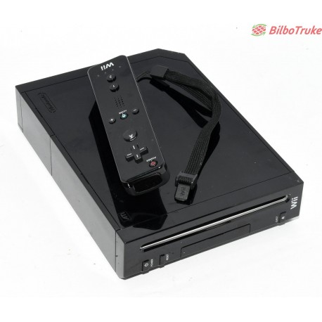 CONSOLA NINTENDO WII NEGRA CON MANDO