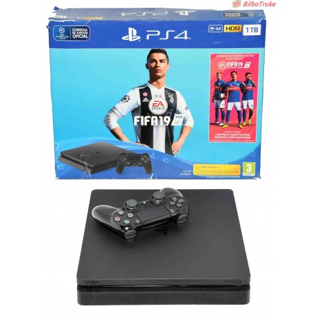 CONSOLA PS4 SLIM 1TB CON MANDO Y CAJA