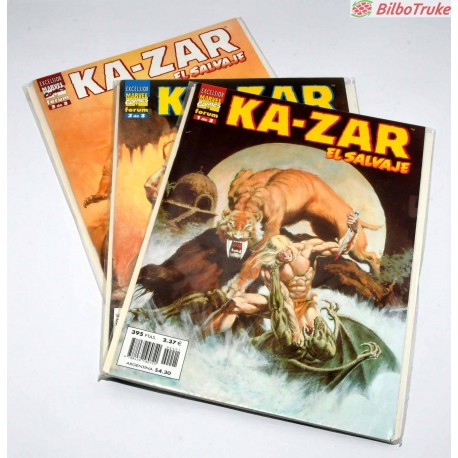 COMIC MARVEL KA ZAR EL SALVAJE 1 A 3