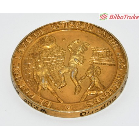 MEDALLA MUNDIAL MEXICO 70 PLATA (48.13G) DORADA
