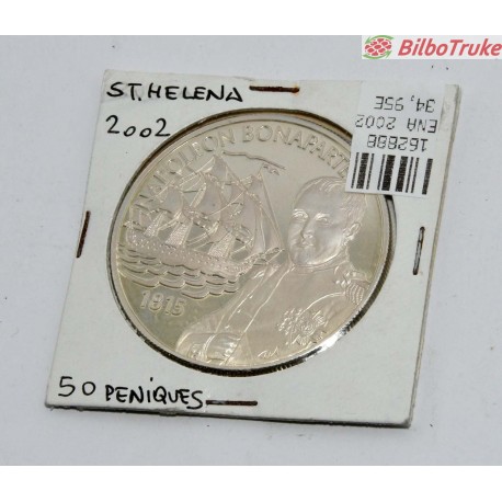 MONEDA SANTA HELENA 2002 NAPOLEON PLATA