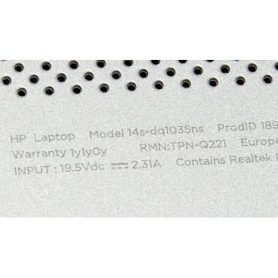 PORTATIL HP 14-DQ1035NS / 3 1005G1 1.2GHz / 500GB SSD / 8GB RAM