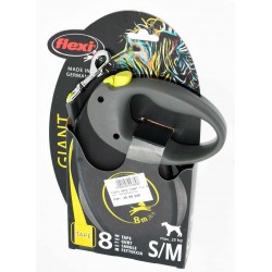 CORREA PARA PERROS EXTENSIBLE FLEXI NEW GIANT GRIS