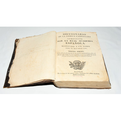 DICCIONARIO REAL ACADEMIA ESPANOLA 1791