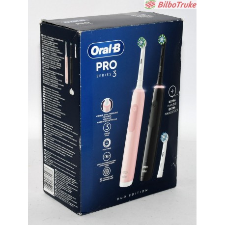 PAREJA DE CEPILLOS DENTALES ORAL B PRO 3 SERIES