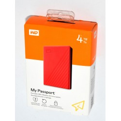 DISCO DURO EXTERNO WD MY PASSPORT 4TB ROJO PRECINTADO