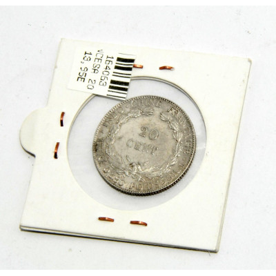 MONEDA INDOCHINA FRANCESA 20 CENTIMOS 1937 PLATA