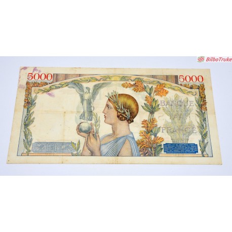 BILLETE 5000 FRANCOS 6-4-1939 FRANCIA VICTORIA