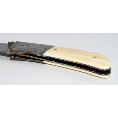NAVAJA DAMASCUS CON CACHA DE MARFIL MEL PARDUE