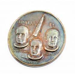 MEDALLA 2 ONZAS PLATA APOLLO 11