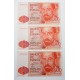 TRES BILLETES CONSECUTIVOS 2000 PESETAS 1980 SERIEN N - BILLETE INTERMEDIO CON ERROR DE IMPRESIÓN