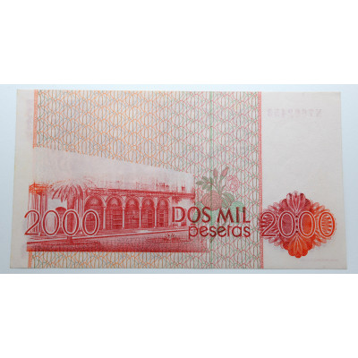 TRES BILLETES CONSECUTIVOS 2000 PESETAS 1980 SERIEN N - BILLETE INTERMEDIO CON ERROR DE IMPRESIÓN