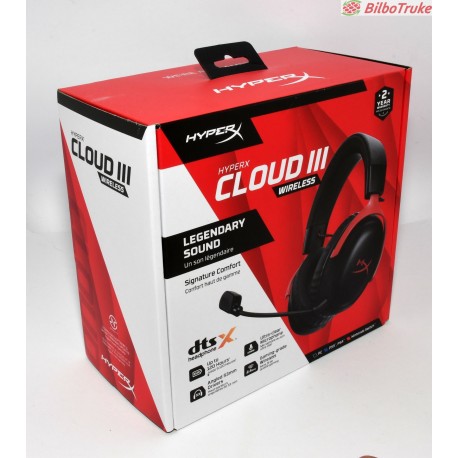 AURICULARES HYPERX CLOUD III WIRELESS PRECINTADOS