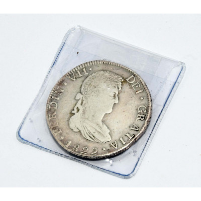 MONEDA FERNANDO VII 1822 8 REALES GUANAJUATO-JM