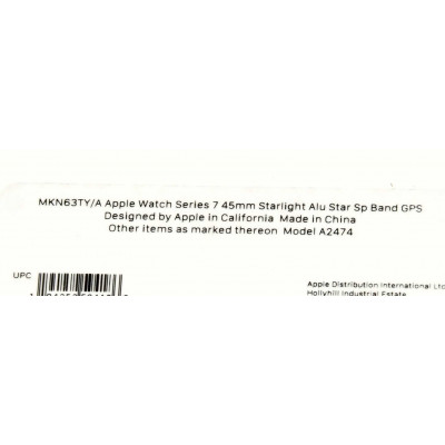 APPLE WATCH SERIES 7 45MM ALU GPS PLATEADO