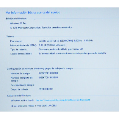 PORTATIL HP PROBOOK 430 G CORE I5 8250 8RAM 256SSD