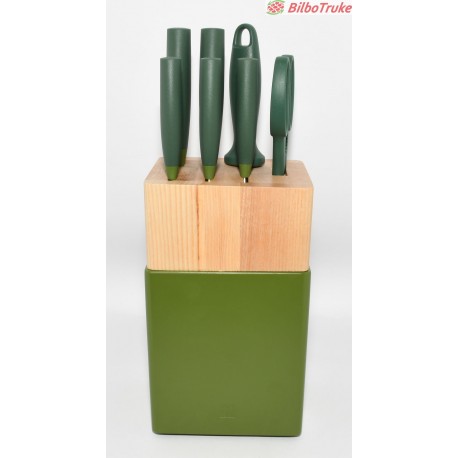 SET DE CUCHILLOS CON TACO ZWILLING NOW 7 VERDE