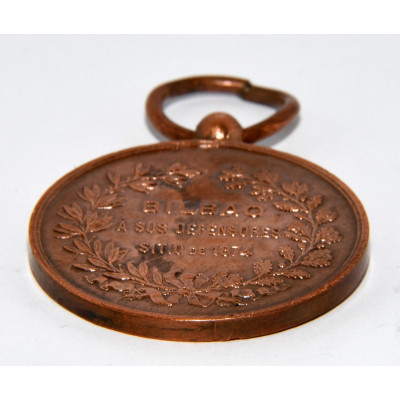 MEDALLA BILBAO A SUS DEFENSORES SITIO 1874