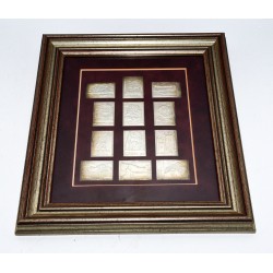 CUADRO COLECCION 12 SELLOS PLATA BIZKAIA