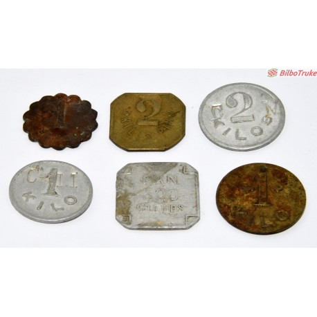 COLECCION 6 MONEDAS COOPERATIVAS (PARA PAN)