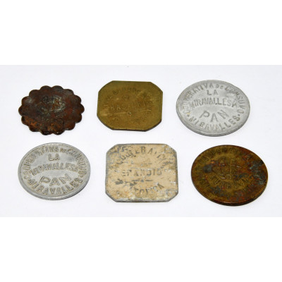 COLECCION 6 MONEDAS COOPERATIVAS (PARA PAN)