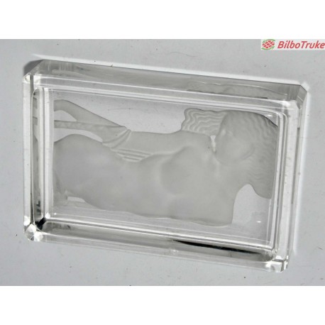 CRISTAL DECORATIVO ART DECO MUJER DESNUDA
