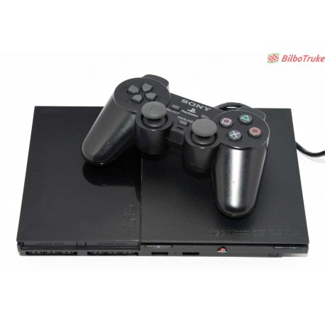 CONSOLA PS2 SLIM NEGRA CON MANDO