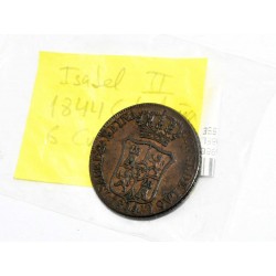 MONEDA 6 CUARTOS ISABEL II CATALUÑA 1844