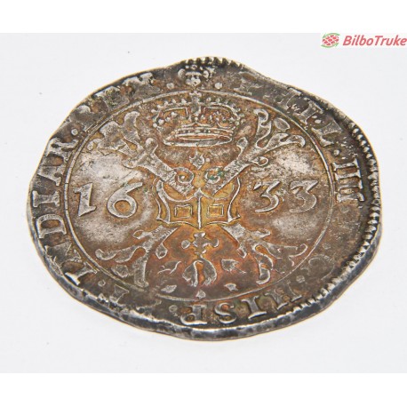 MONEDA PATAGON FELIPE IV 1633 PLATA