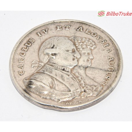 MEDALLA CORONACION CARLOS IV Y ALOYSIA AUGUSTA