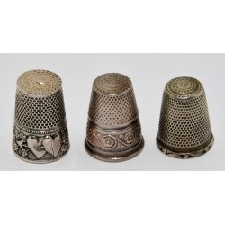 COLECCION DE TRES DEDALES DE PLATA
