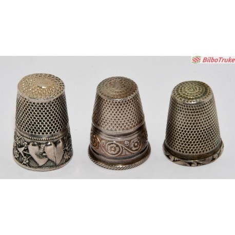 COLECCION DE TRES DEDALES DE PLATA