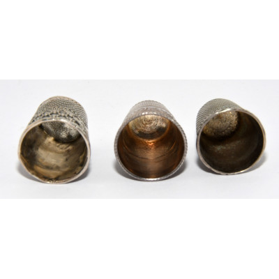 COLECCION DE TRES DEDALES DE PLATA