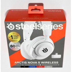 AURICULARES GAMING STEELSERIES ARCTIS NOVA 5 BLANCO PRECINTADO