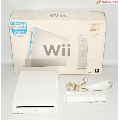 CONSOLA WII BLANCA CON CAJA Y ACCESORIOS