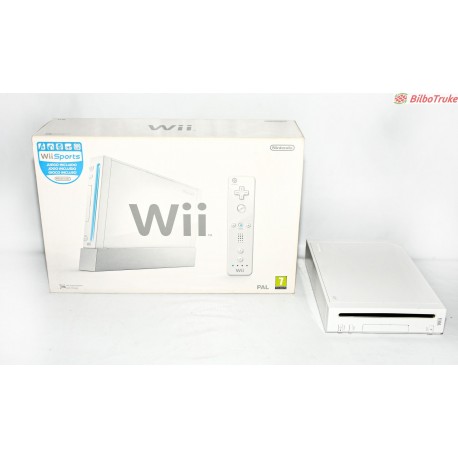 CONSOLA WII BLANCA CON CAJA Y ACCESORIOS