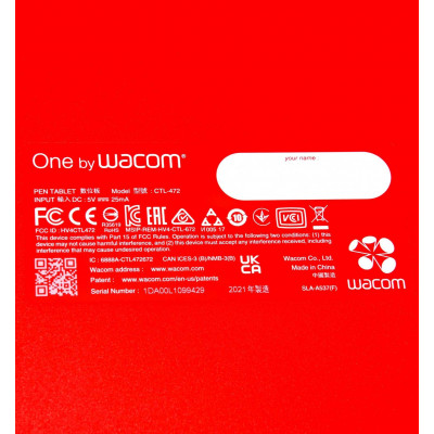 TABLETA GRAFICA WACOM ONE CTL472