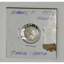 MONEDA 1 REAL ISABEL II 1848 PLATA MADRID