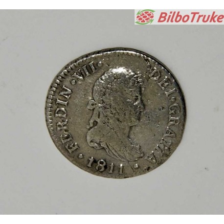 MONEDA 2 REALES 1811 FERNANDIO VII CADIZ PLATA