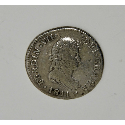 MONEDA 2 REALES 1811 FERNANDIO VII CADIZ PLATA