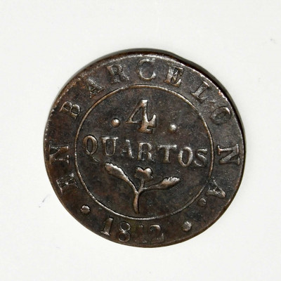 MONEDA 4 CUARTOS 1812 JOSE NAPOLEON BARCELONA