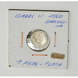 MONEDA 1 REAL ISABEL II 1860 BARCELONA