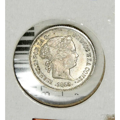 MONEDA 1 REAL ISABEL II 1860 BARCELONA